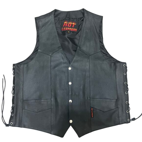 Hot Leathers Side-Laced Biker Vest – Concealed Carry – 2XL - Picture 1 of 8